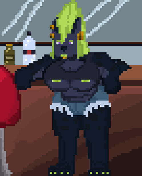 [Pixel art] Queen Shindel at the bar