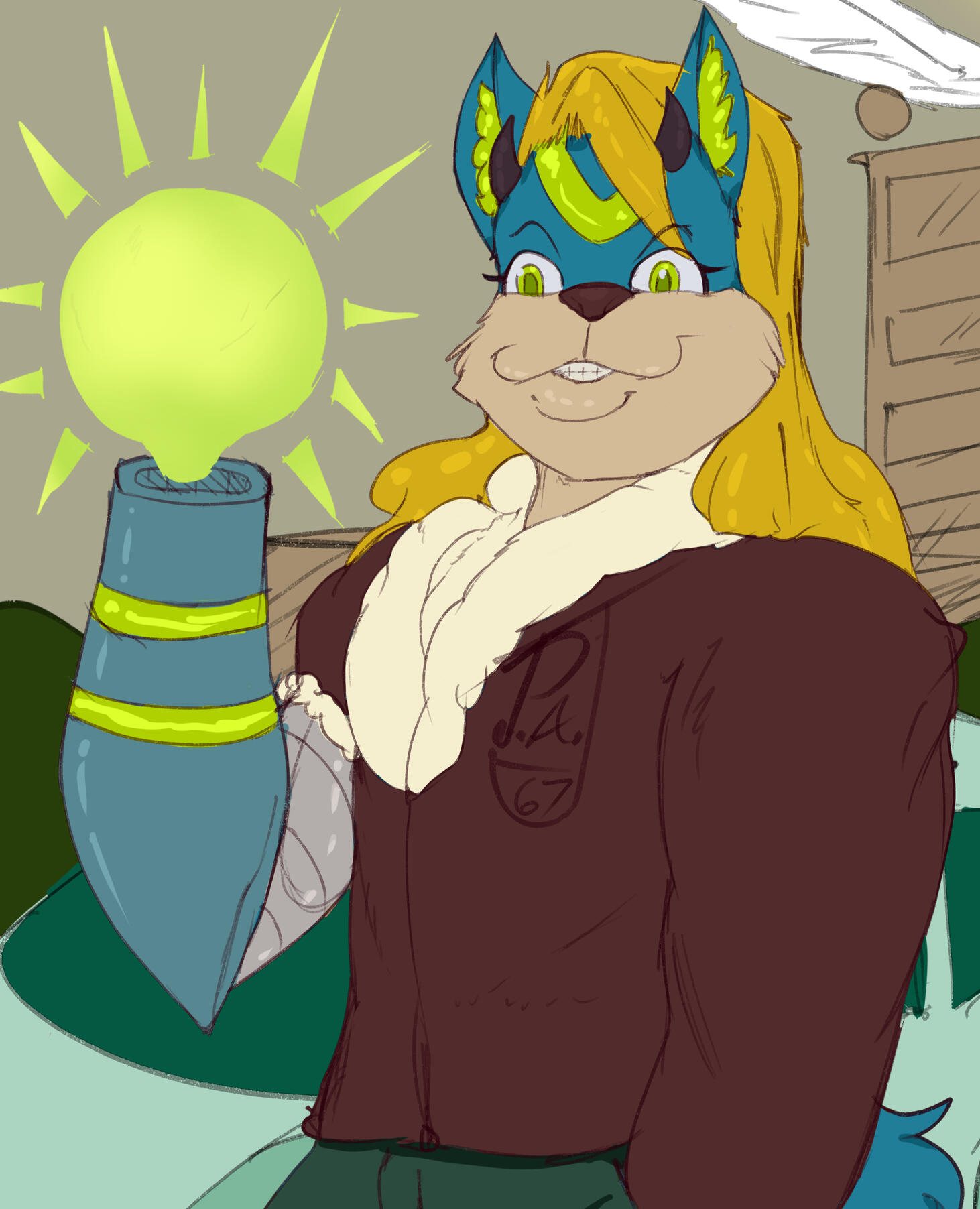 Image of moi (me). logo using Fursona Plasmite , created by Metroxix3c.